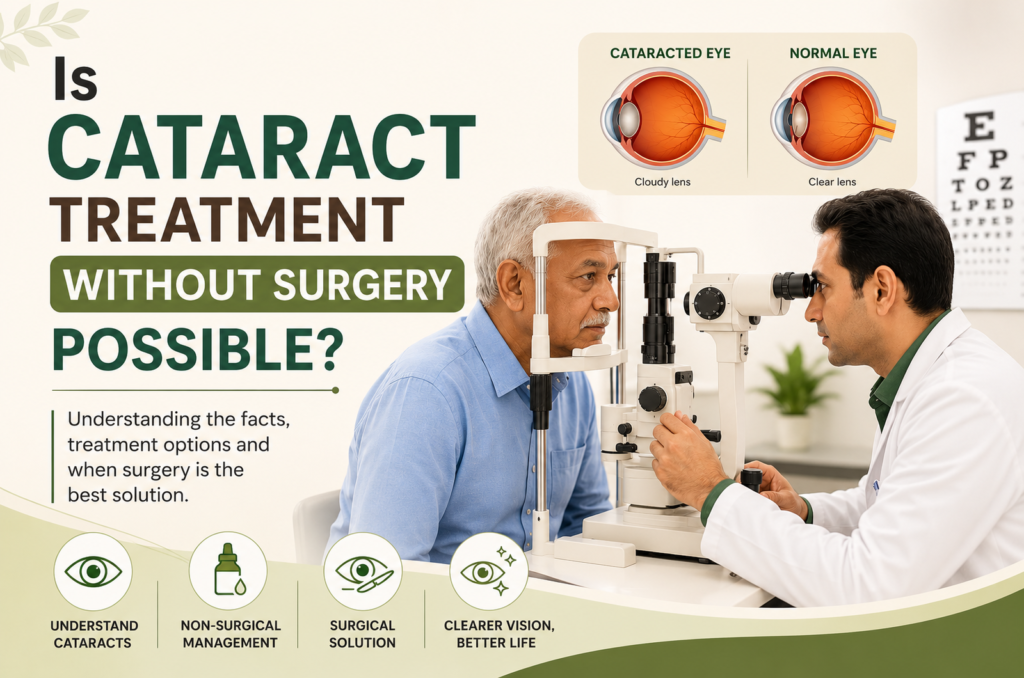 Is Cataract treatment without surgery possible/